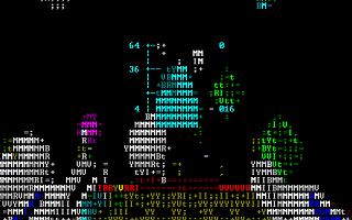 Spelets ASCII grafik kan ta ett tag att vnja sig med.